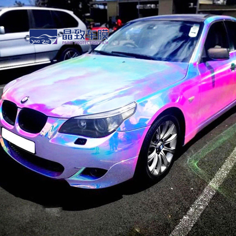 Chrome車ペット ビニールのフィルムPPFポリ塩化ビニール物質的なローズの金の青い色