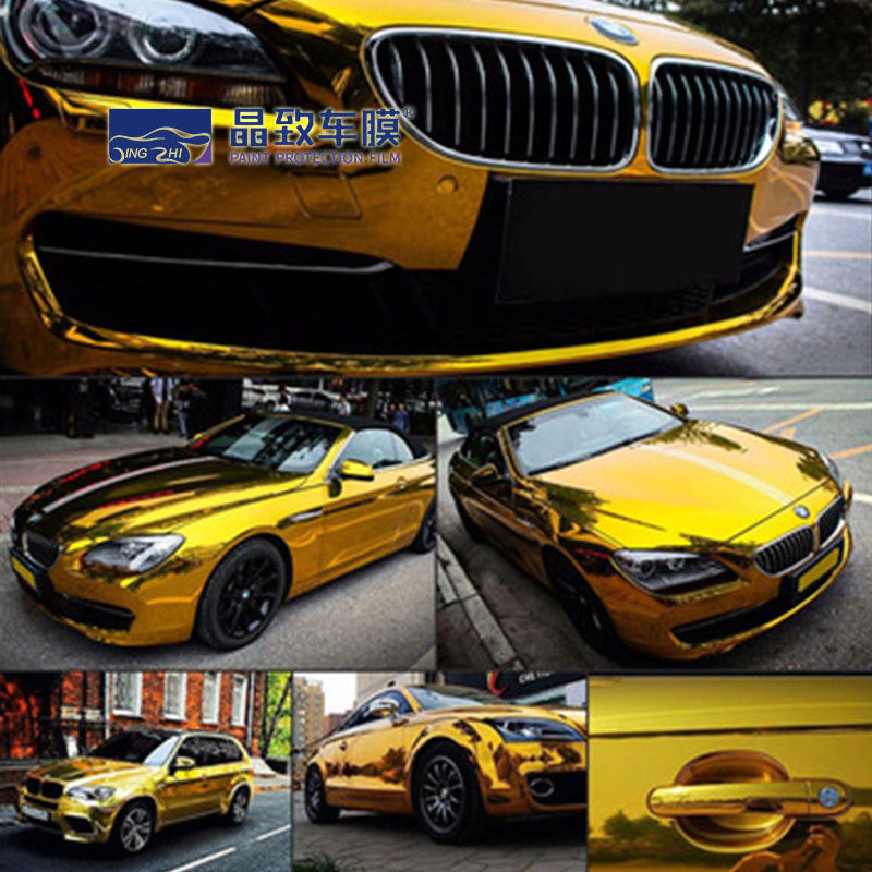 Chrome車ペット ビニールのフィルムPPFポリ塩化ビニール物質的なローズの金の青い色