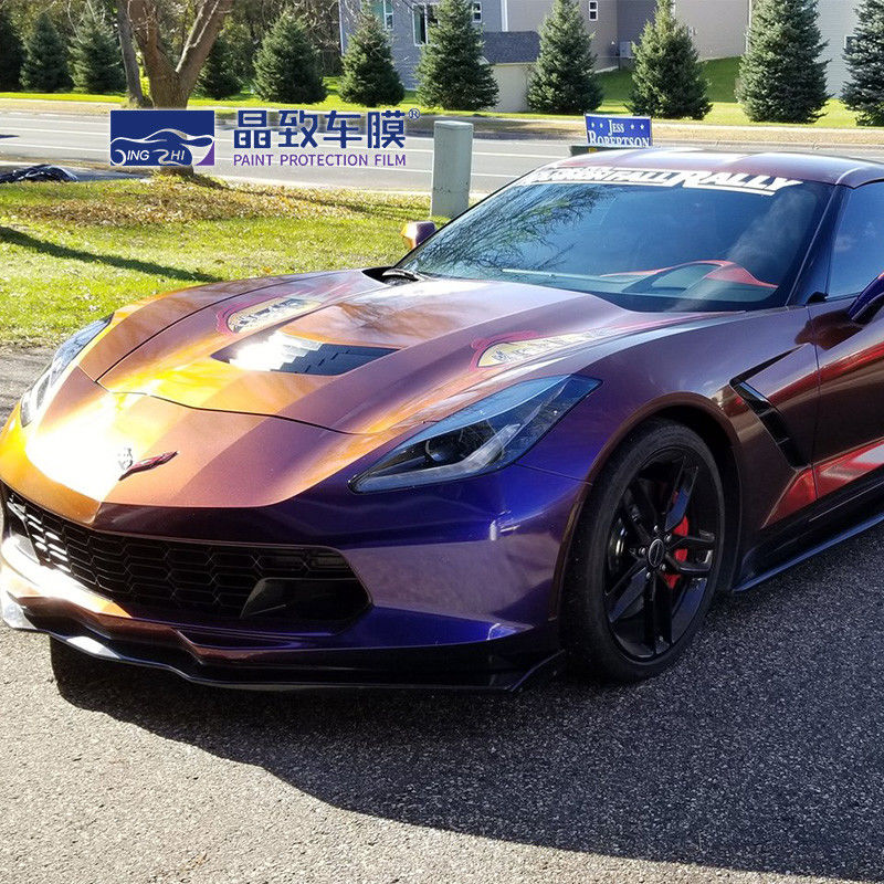 1.52x18M 5x59FT 工場価格気泡フリー完全車両ラッピングフィルムクロームミラーブルー車体ステッカー自動ビニール